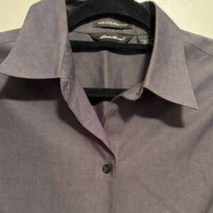 Eddie Bauer wrinkle resistant grey shirt size M